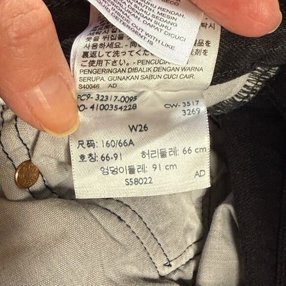 Levi’s 501 Trashed Black Denim Cut Offs - Picture 5 of 9